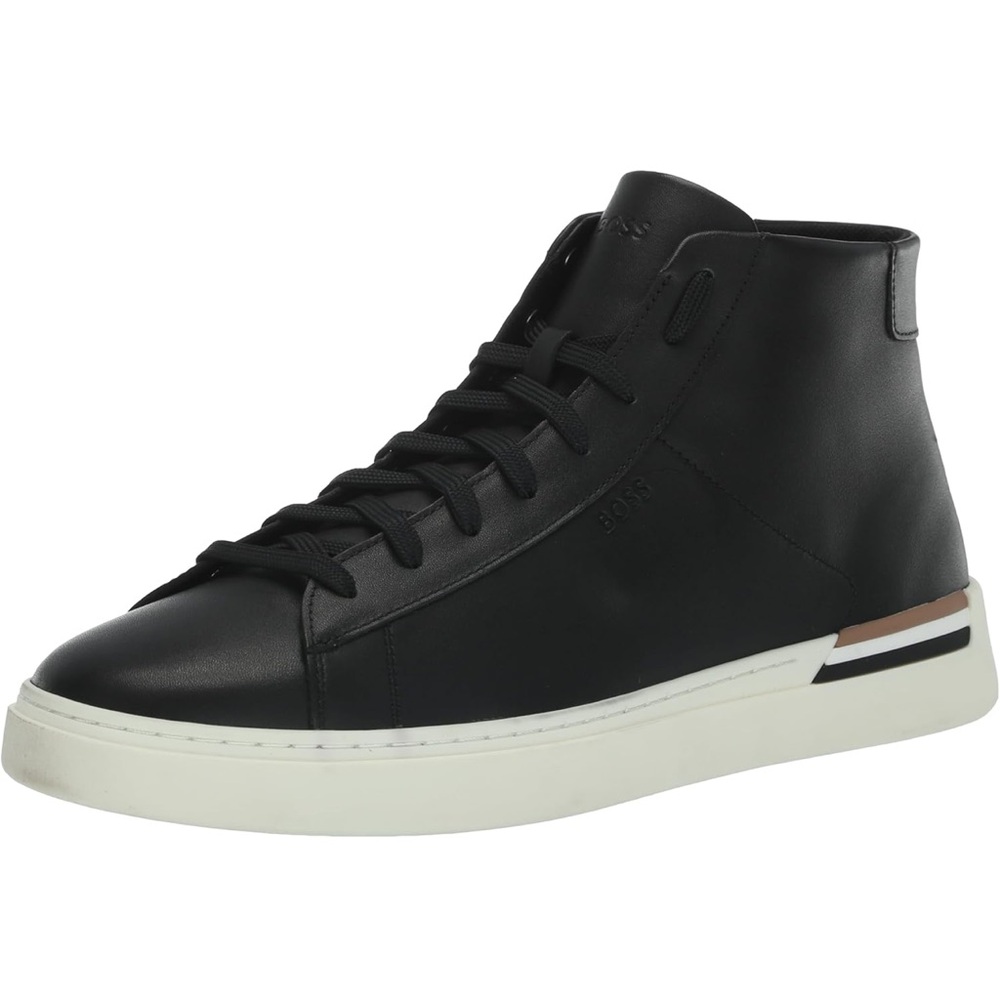 Hugo Boss Black and White High-Top Sneakers